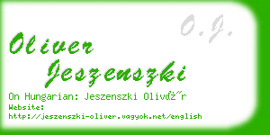 oliver jeszenszki business card